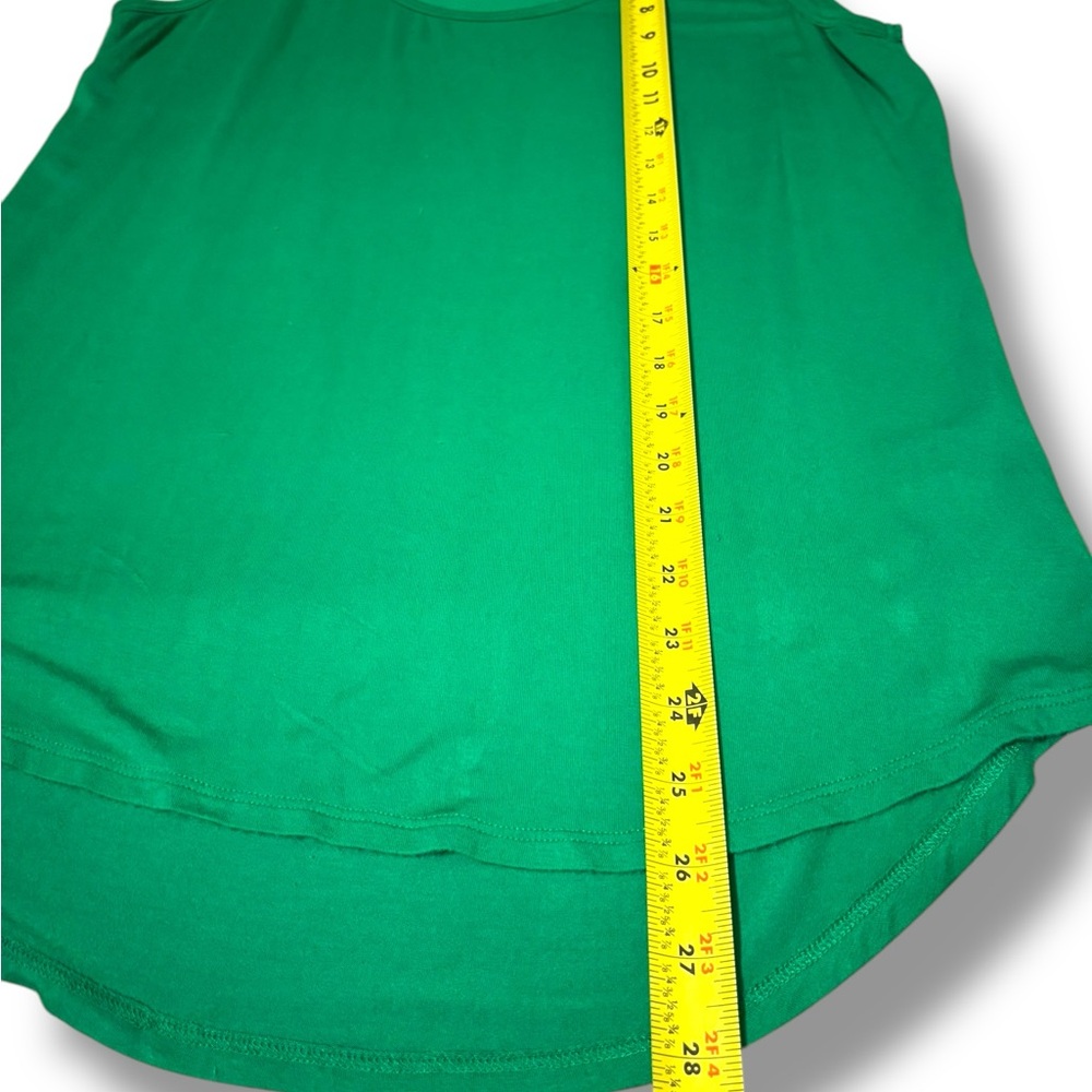 Cable & Gauge NWOT Forest Green Cotton High Low Scoop Neck Relaxed Tank Top - Picture 9 of 15